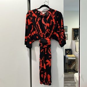Mara Hoffman Silk Jersey belted kimono dress XS